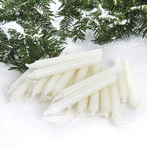 Christmas tree candle, white, Ø: 12mm - , 20/BOX