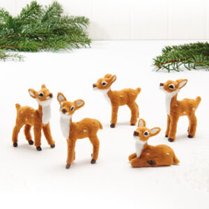 Bambi, fake fur, light brown - 8CM, 5 ASS.