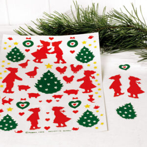 Adhesive vinyl santas - 29X21CM, 1/BAG