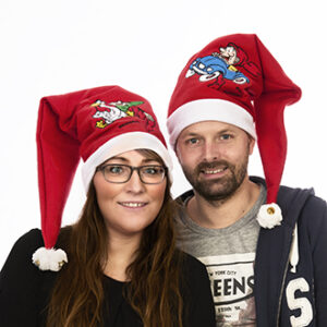 Bramming santa hat, felt - 70CM, 2 ASS.