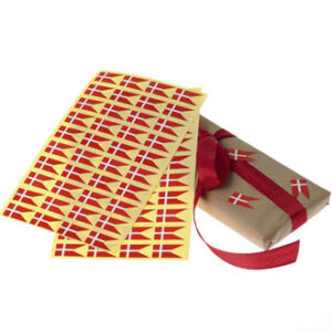 Stickers, danish flags - 16CM, 80/BAG