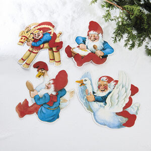 Cardboard santas, Vilhelm Hansen - 30CM, 4/BAG