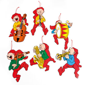 Wooden Bramming pixy, to hang - 35CM, 6 ASS.
