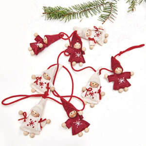 Garland, pixyx8, red/cream, velour, 120cm - 9CM