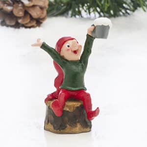 Bramming pixy, with beer, polyresin, 6CM