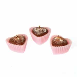 'I-Love-You candle cakes, 4CM, 3/BOX