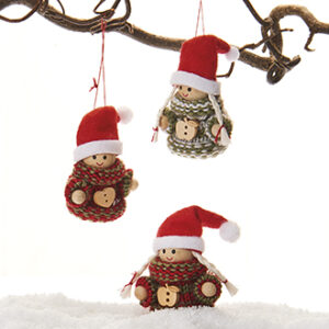 'Christmas girls, fabric, to hang, '7CM, 3/BOX