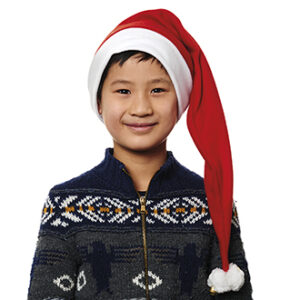 'Santa hat, w. 2 pompons+2 bells, Ø: 57cm, '77X30CM