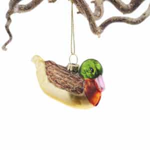 Glass hanging, duck, 9CM