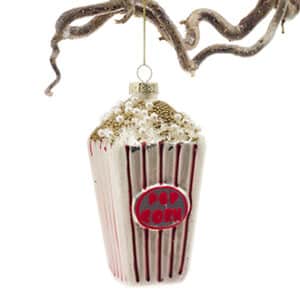 Glass hanging, popcorn, 12cm