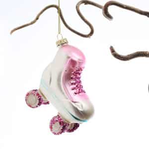 Glass hanging, roller scates, 9x8CM
