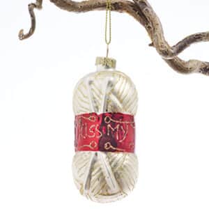 Glass hanging, skein of yarn, 10X4CM