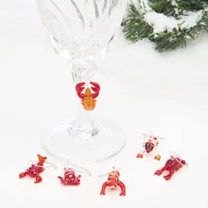 Glass lobster hanging for glasses, 6/BOX