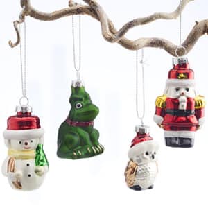 Glass hanging, 8CM, 4/BOX