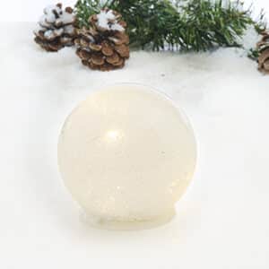 Crystal" glass ball w. led light, 10CM