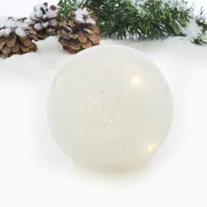 Crystal" glass ball w. led light, 12CM