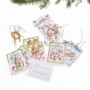 Single gift tags, 8X6CM, 5 ASS., 10/BAG
