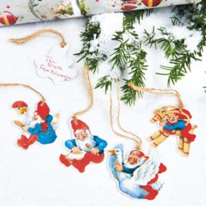 Single gift tags, 7CM, 4 ASS., 8/BAG