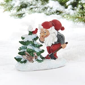 Santa w. animals & tree, poly, Vilhelm Hansen, 7X8CM, 1/BOX