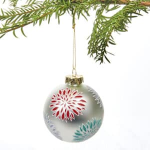 Glass ball, w. deco., to hang, 8CM