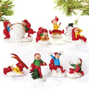 Bramming pixies, poly landscape, 4CM, 8/SET