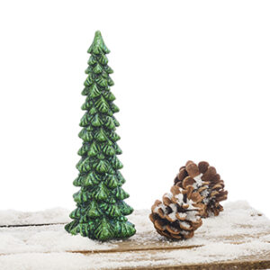 Christmas tree poly, w. glitter, 20X6CM