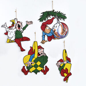 Wooden Bramming pixy, to hang, 40CM, 4 ASS.