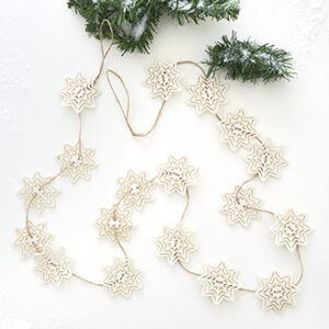Garland, snowflake, 18pcs 2M