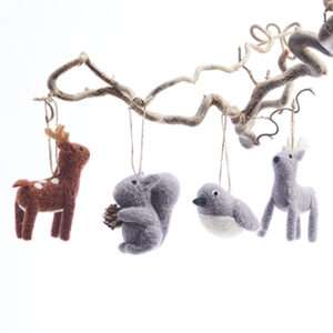 Forest animal, wool 8-12cm, 12CM, 4 ASS.