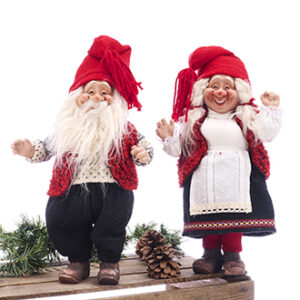 Santa, girl/boy, fabric, 60X13CM, 2 ASS.