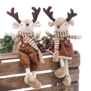Moose,fabric, hanging legs, 42X12CM