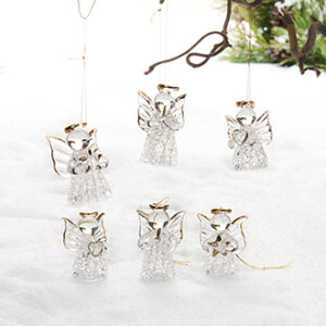 Angels, glass, to hang, 4CM, 6/BOX