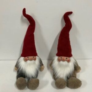 Santa, girl/boy, fabric, hanging legs, 54X16CM, 2 ASS.