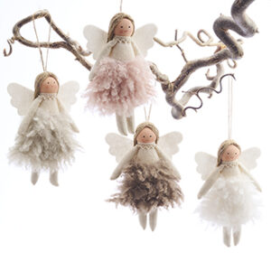 Angel, hanging, textile, 16CM, 4 ASS.