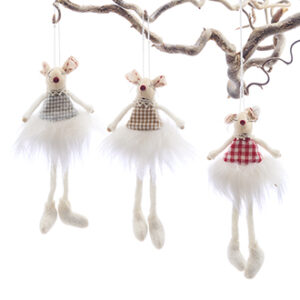 'Ballerina mouse, textil, 18CM, 3 ASS.