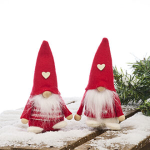 Santa gnomes, standing, textile, 12CM, 2 ASS.