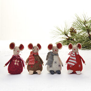 Mouse, fabric, 8CM, 4 ASS.