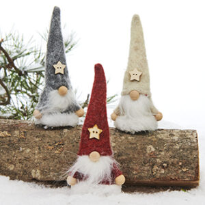 Gnome, felt, 12CM, 3 ASS.
