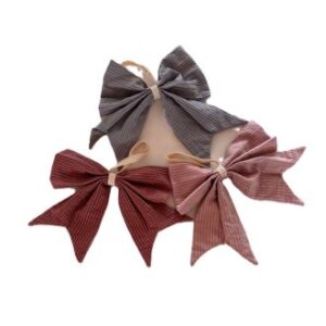 Decoration bow, stripes, textile, 23X18CM, 3 ASS.