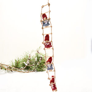 8cm pixy x 2, on rope ladder, fabric
