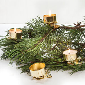 Brass clip-on candle holders, 3X5CM, 4/BAG