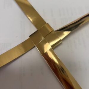 Star shreds, metallic gold, 15mmx45cm -32/bag
