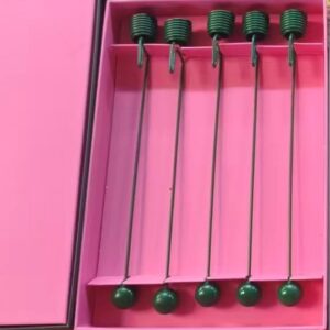 Green Christmas candle holders, f.12mm candles lys , 5/box