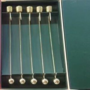 Gold Christmas candle holders, f.12mm candles lys , 5/box