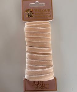 Velour ribbon, 10mmX10, creme