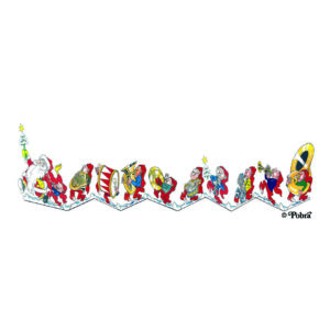 Paper streamer w. Bramming orchestra 19-7cm, 1M